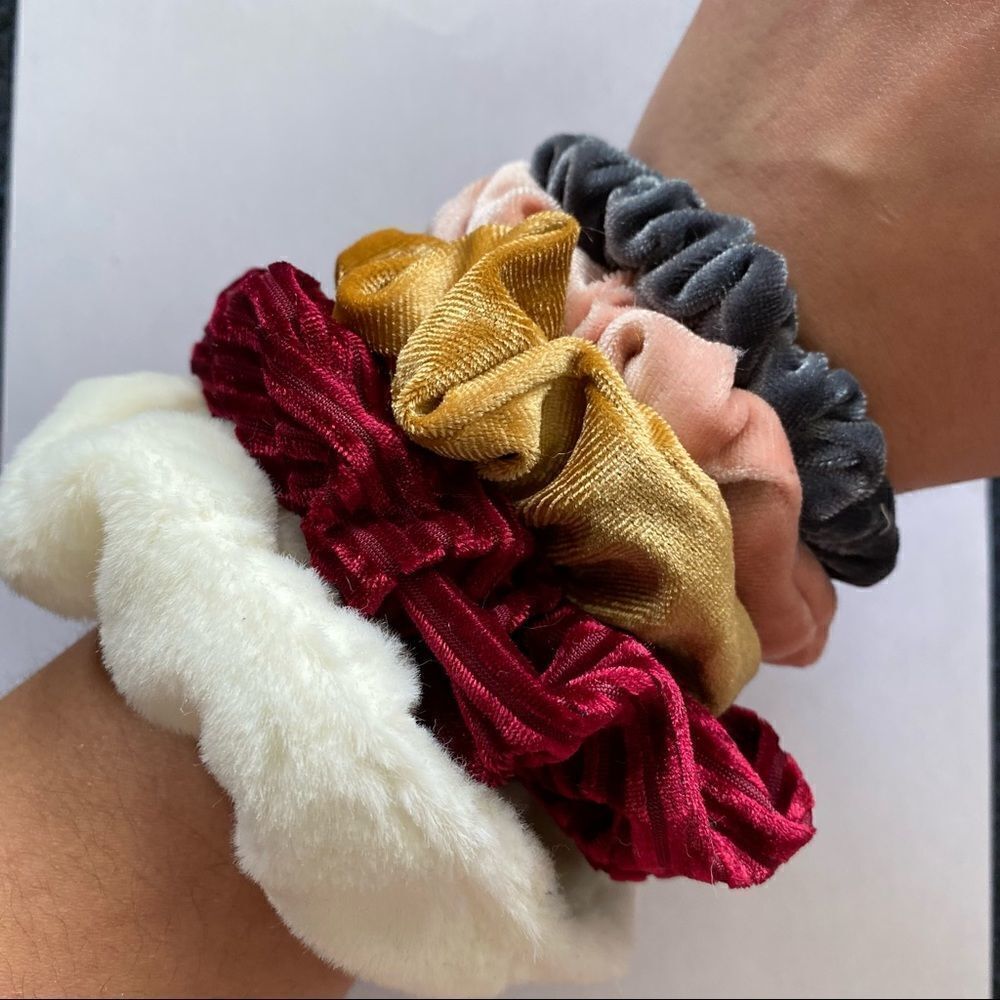 Set of 5 Velvet Scrunchies
